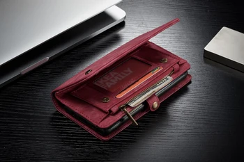CaseMe Multi-funkcionalne Retro Magnetni Denarnica Usnje Ohišje Za Samsung Note20 S10 S20 S7 S8 S9Plus A50 A30 A70 s Kartico Žep