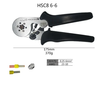Cev priključek mini-objemka orodje HSC8 6-4/HSC8 6-6 robljenjem zmogljivosti 0.25-6 mm2 visoko natančnost objemka orodje