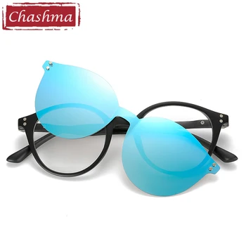 Chashma blagovne Znamke TR90 Prilagodljiv Retro Očala Ženske Posnetke Polarizirana Leče Magnet Moških Ogledalo sončna Očala Optična Očala Okvirji Krog