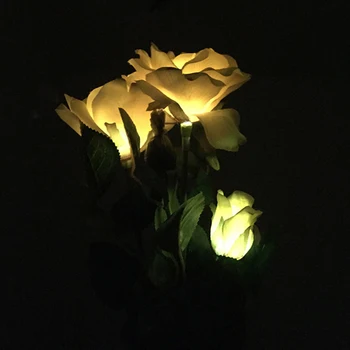Chiclits Prostem Rose Sončne Svetlobe LED, Vrt, Dvorišče Travnik Umetne Rože Lučka Krajine Vrt Doma Dekoracijo Bele Luči