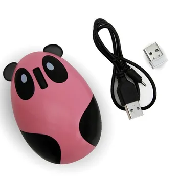 CHYI Srčkan Risanka Panda Modela Brezžične Miške za Polnjenje 1600DPI USB Optični Miši 3D Mini Računalnik Mause Za Laptop PC Dekle