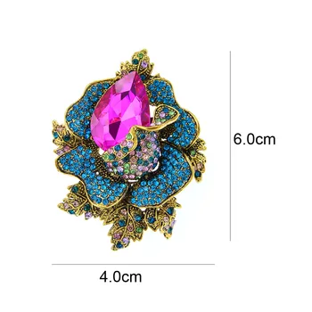 CINDY XIANG Nosorogovo Velik Cvet Broške Za Ženske Zimske Design Plašč Broška Pin Modni Dodatki