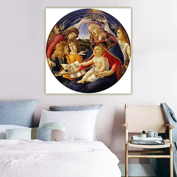 Citon Sandro Botticelli《Madonna od Magnificat》Platno Umetnosti Oljna slika Umetnine, Slike Steni v Ozadju Dekor Doma Dekoracijo