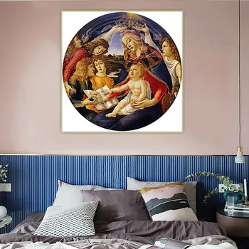 Citon Sandro Botticelli《Madonna od Magnificat》Platno Umetnosti Oljna slika Umetnine, Slike Steni v Ozadju Dekor Doma Dekoracijo