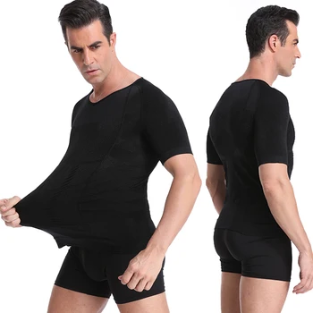 Classix Moški Body Toning T-Shirt Hujšanje Telesa Oblikovalec Korektivne Držo Trebuh Nadzor Stiskanje Človek Modeliranje Perilo Korzet