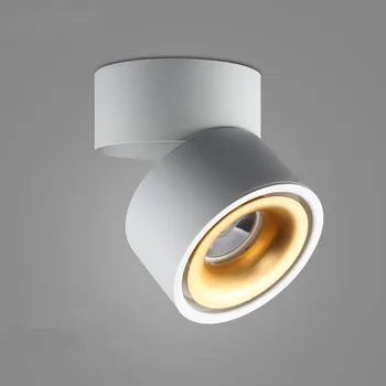 COB LED Svetilke 5W 7W 10W 12W Površine Vgrajena LED Stropne Svetilke Spot Luči 360-Stopinjski Zasuk Krpo Trgovina svetlobna telesa