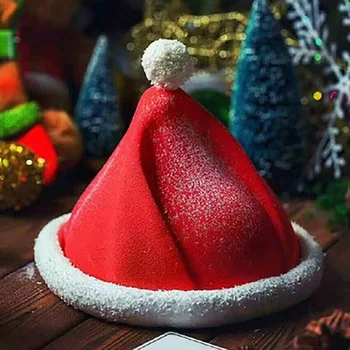 Cokytoop Silikonski Torto Plesni 3D Božični Klobuk Mousse Sladica Pribor za Torto Dekoraterstvo Peko Orodja za Božič leta 2018