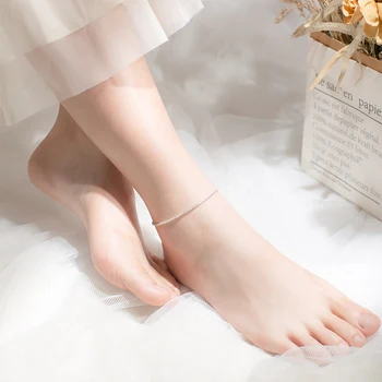 COLUSIWEI Verodostojno 925 Sterling Srebro Zvezdnato Anklet za Ženske Preprosta Srebrna Noge Anklet korejskem Slogu Ženski Modni Nakit