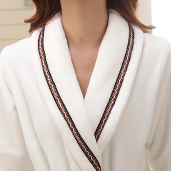 Coral Runo Kopalni Plašč Nightgown Pozimi Toplo Flanela Sleepwear Kimono Plašč Obleke Nekaj Zgostitev Priložnostne Mehko More Domov Oblačila