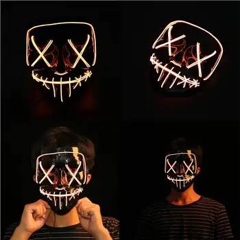 Cosplay Maske za noč Čarovnic LED sveti Stranka Maske Festival Cosplay Kostum Smešne Maske Masque Dobave Pustne Maske