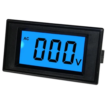 D69 LCD-zaslon voltmeter voltmeter območju AC 0-200V 0-600V plošča zaslon modro osvetlitvijo delovna napetost AC ali DC 8-12V