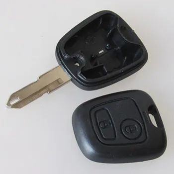 DAKATU Z LOGOTIPOM 2 Gumbi Daljinskega Auto Avto Ključ Primeru Lupini Ključ Zajema Uucut Rezilo Za Peugeot 106 206 306 406