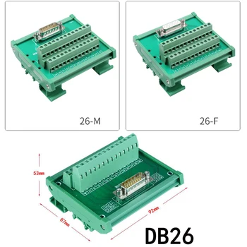 DB25 D Sub 25 Pin priključki moški / ženski vtičnico terminal blok zlom odbor ac DIN Rail