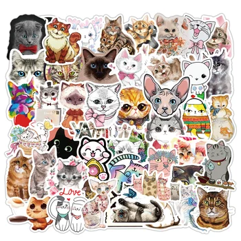 Debelo 160 Kos Luštna Mačka Nalepke Živali Anime Nalepke za Otroke Laptop Kolesom, Skateboard Scrapbooking Avto Kitara Pack Decal