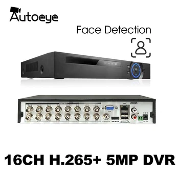 Debelo 6in1 H. 265+ 16/8ch Zaznavanje Obraza AHD DVR za AHD TVI CVI 5MP 4MP 1080P Kamere CCTV Diktafon NVR IP KAMERO Xmeye Onvif