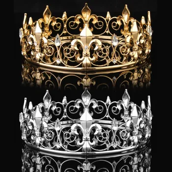 Debelo Krog Zlato Maturantski Pribor Kralj Moške Krono Krog Imperial Zlato Nosorogovo Tiara