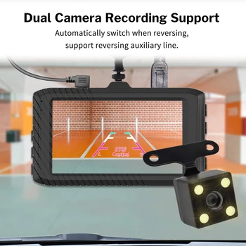Deelife Avto Kamera Dash Cam Video Snemalnik 1296p 1080p Full HD Vozila Dashcam Black Dvr Polje Auto Registrator Pogled od Zadaj DVR