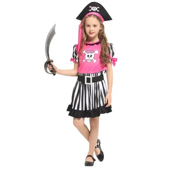 Dekleta Halloween Carnival Party Kostum Dekle obleko Otroci Otrok Pirate Kostumi Fantasia Infantil Cosplay Oblačila