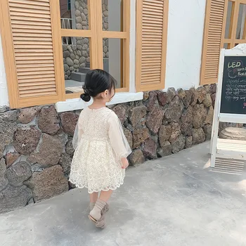 Dekleta Obleke Za Stranke In Poroka New Baby ' Westernized Obleke Princess Otrok Dolg Rokav Lak obleko