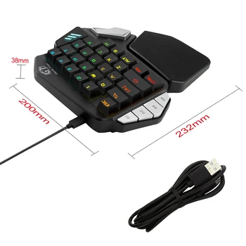 Delux T9X Gaming Keybord in Miško RGB LED Mehanske Žično Tipkovnico, Miško Combo Nastavite Urad Tipkovnice, Miši Za Računalnik Laptop Igre