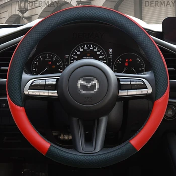 DERMAY blagovne Znamke Usnje Sport Avto Volan Pokritje Visoko Kakovost za Mazda 3 bk bl bj milijard 323 Axela 3 Sport Auto Dodatki