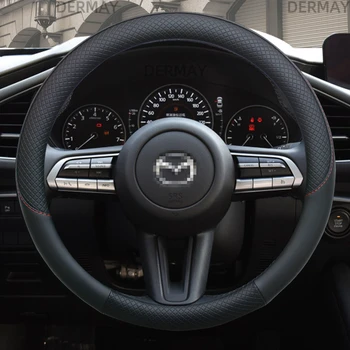 DERMAY blagovne Znamke Usnje Sport Avto Volan Pokritje Visoko Kakovost za Mazda 3 bk bl bj milijard 323 Axela 3 Sport Auto Dodatki