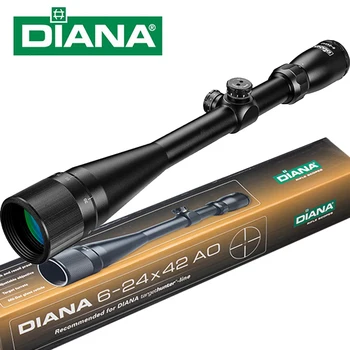DIANA 6-24x42 AO Taktično Riflescope Mil-Dot Reticle Optične Pogled Puška Področje Airsoft Ostrostrelec Puška za Lov Obsegov