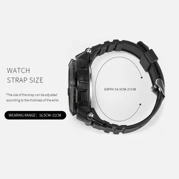 Digitalni Moški Gledajo SMAEL Šport Ure LED Moški Ure Nepremočljiva Moške Relojes 1361B Črna Ročne Priložnostne Elektronika Watch