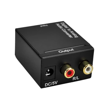 Digitalno Analogni Stereo Audio Converter Toslink Optični Koaksialni Digitalni Adapter RCA L/R Audio Converter Adapter