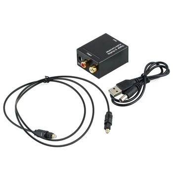 Digitalno Analogni Stereo Audio Converter Toslink Optični Koaksialni Digitalni Adapter RCA L/R Audio Converter Adapter