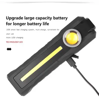 DishyKooker Polnilna LED+COB Delo Svetlobe, Prenosne Magnetne Zložljivi USB Polnjenje Ročno Svetilko