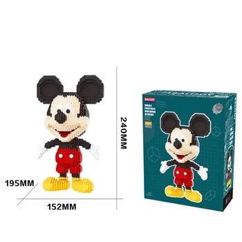Disney 1891pcs+ Mini gradniki Risanka Mickey Mouse figuric Diamond Opeke Diy Izobraževalne Igrače Za Otroke Darilo
