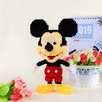 Disney 1891pcs+ Mini gradniki Risanka Mickey Mouse figuric Diamond Opeke Diy Izobraževalne Igrače Za Otroke Darilo