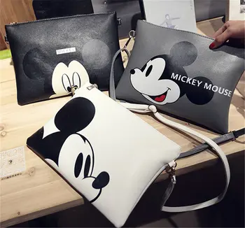 Disney Lady Torbice 2019 Novo Torbico Mickey Minnie Sredstev Risanka Tiskanja Ramenski Messenger Bag