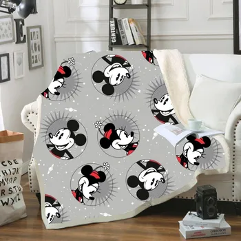 Disney Mickey Miške Minnie Odejo Risanka Flanela ali Sherpa Odeje Vrže na Posteljo/Postelje/Kavču 150x200CM Baby Dekleta Fantje Darilo