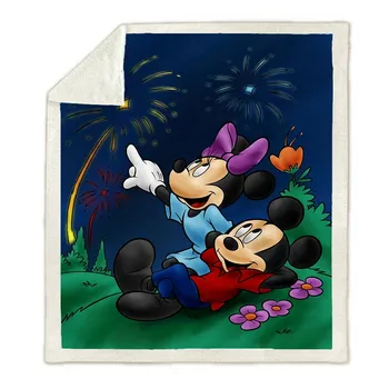 Disney Mickey Miške Minnie Odejo Risanka Flanela ali Sherpa Odeje Vrže na Posteljo/Postelje/Kavču 150x200CM Baby Dekleta Fantje Darilo