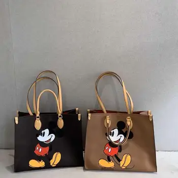 Disney Mickey večnamensko mobilni telefon messenger bag pu vrečko double-sided (obojestransko tiskanje vrečko damo enotni ramenski torbici