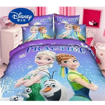 Disney Zamrznjene tiskanja posteljo stanja nastavite twin enotni velikosti Alsa, Ana princesa rjuhe kritje dekleta, otroci soba dekor posteljnino prevleke