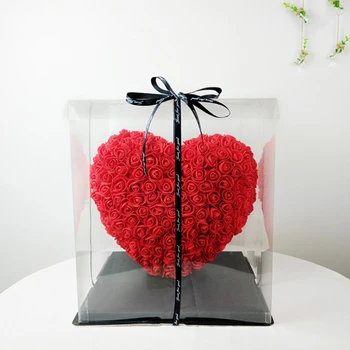 DIY 25 cm Dvignila umetno cvet srca steno poročno dekoracijo rose cvet Valentinovo darilo Milo Pene Cvet Doma stranka Dekor