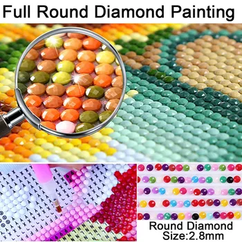 DIY 5D Diamond Slikarstvo Lepa Pav Celoten Krog Vaja Živali Diamond Vezenje Mozaik Sliko Okrasnih Doma Dekor