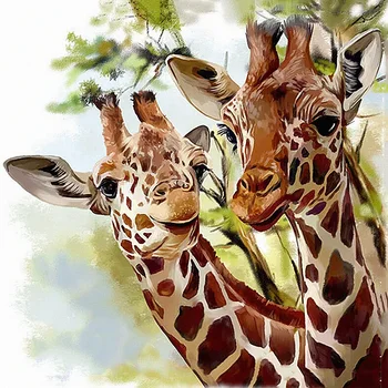 DIY 5D Polno Diamond Slikarstvo Navzkrižno Šiv Slikarstvo, Oljno slikarstvo žirafa Diamond Vezenje Needlework Vzorci Nosorogovo kompleti