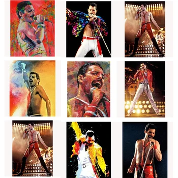 DIY Barvanje Z Številkami Kraljica Band Freddie Komplet Olje Slike S Številkami Wall Art Slike Na Platno Začetni Dekoracijo 40x50cm