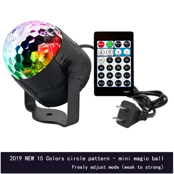 DJ Disco Fazi Stranka 15 Barvah LED Žogo Svetlobo Daljinskega upravljalnika Projektorja Svetilke Nastavite Y98E