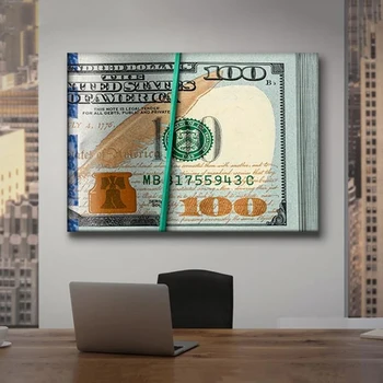 Dolar Denar Plakat Inspirativno Platno Umetniško Platno Slike Wall Art Slike za Dnevni Sobi Doma Dekor (Brez Okvirja)