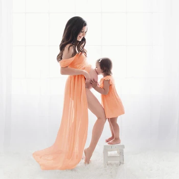 Dolgo Porodniškega Fotografija Rekviziti Nosečnosti Obleko Za Fotografiranje Seksi Spredaj Split Ženske Maxi Porodniškega Obleke Noseča Obleke