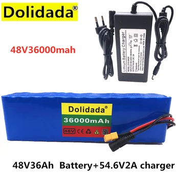 Dolidada XT60 vmesnik baterija 48V 13S3P 36Ah baterija high power 500W baterije 48V36000mAh Ebike električno kolo BMS+Polnilec