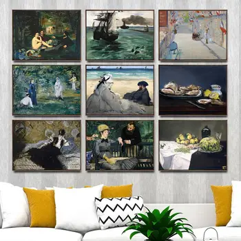 Doma Dekoracijo Umetnosti Stenske Slike Amo dnevno sobo, Poster Tiskanje Platno, Saj Paintingsn francoski Edouard Manet še Vedno Življenje
