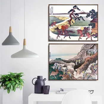 Doma Dekoracijo Umetnosti Stenske Slike Amo dnevno Sobo, Poster Tiskanje Platna Slike Japonski Katsushika Hokusai Gorsko Morje val