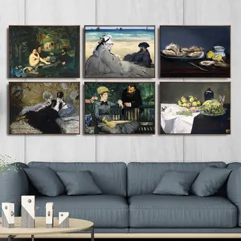 Doma Dekoracijo Umetnosti Stenske Slike Amo dnevno sobo, Poster Tiskanje Platno, Saj Paintingsn francoski Edouard Manet še Vedno Življenje
