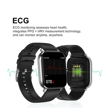 DT35 Moških Pametno Gledati Bluetooth Klic ročno uro EKG Smartwatch Srčnega utripa Fitnes Tracker IP67 Neprepustna Za Android IOS